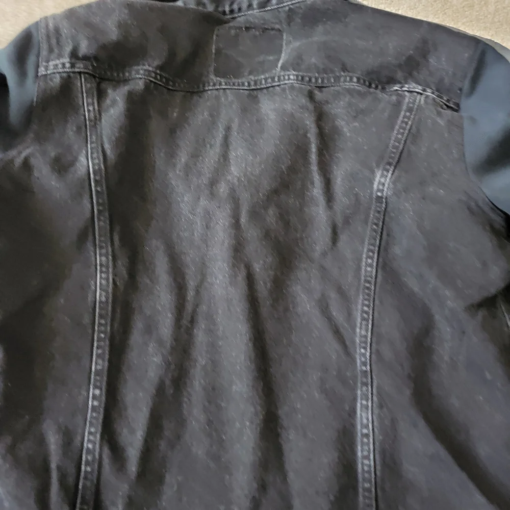 LEVIS Vintage Fit Hybrid Hooded Denim Trucker Hoodie Jean Jacket Mens  Medium - Picture 8 of 8